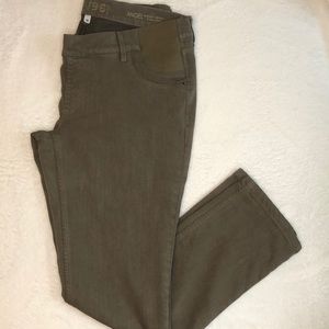 DL1961 Angel Maternity Midrise Skinny Ankle Olive Green 30